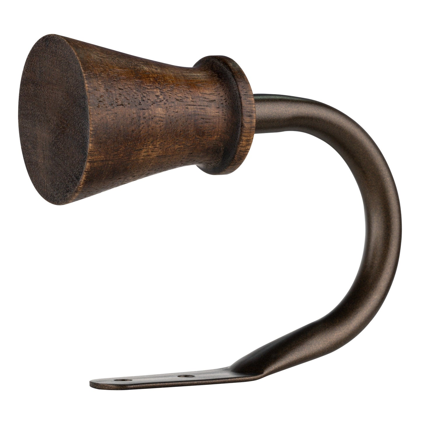 Modern Farmhouse Fluted Bronze Curtain Holdbacks Set of 2