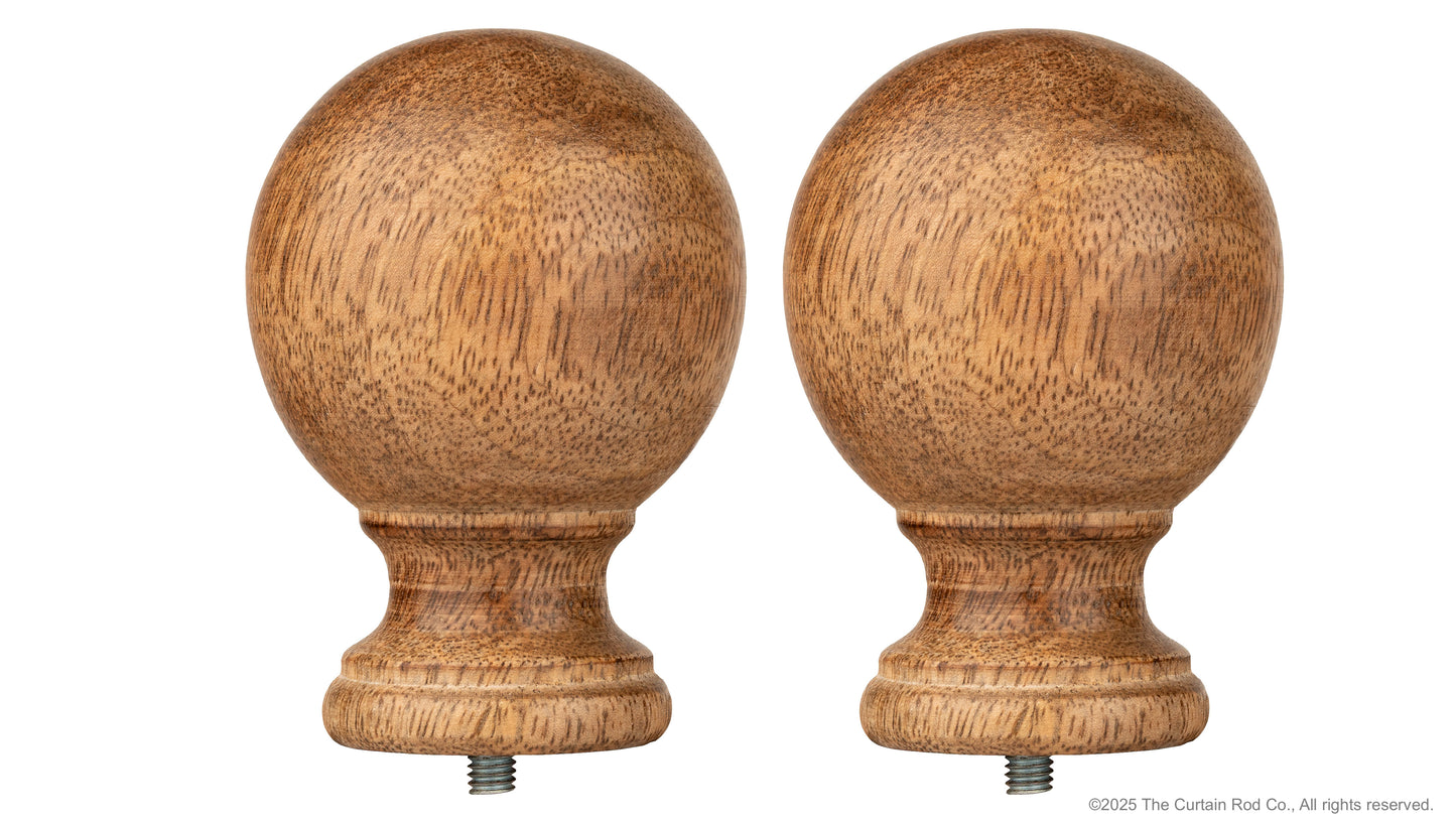 Magnolia Natural Rustic Wood Farmhouse Curtain Rod Set