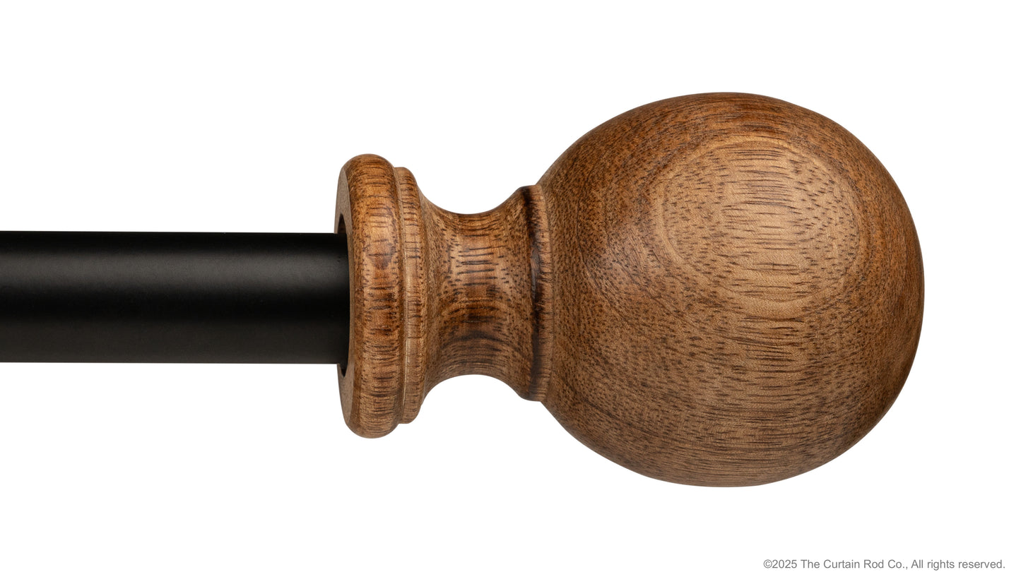 Magnolia Natural Rustic Wood Farmhouse Curtain Rod Set