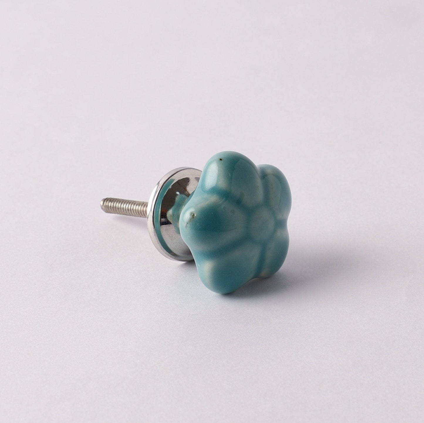 Teal Floral Style Ceramic Pull Knobs (C10)