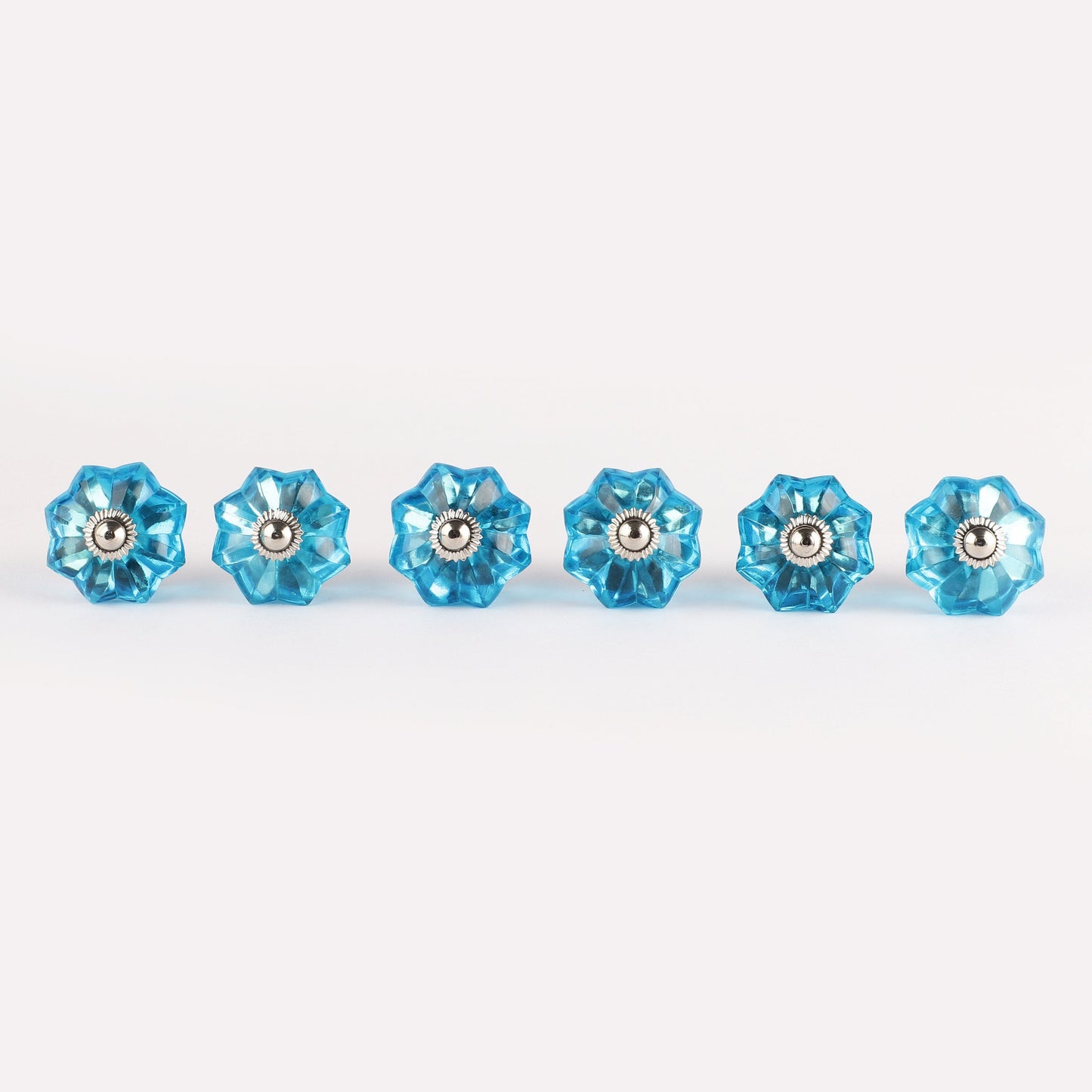 Blue Glass Pull Knobs (G6)