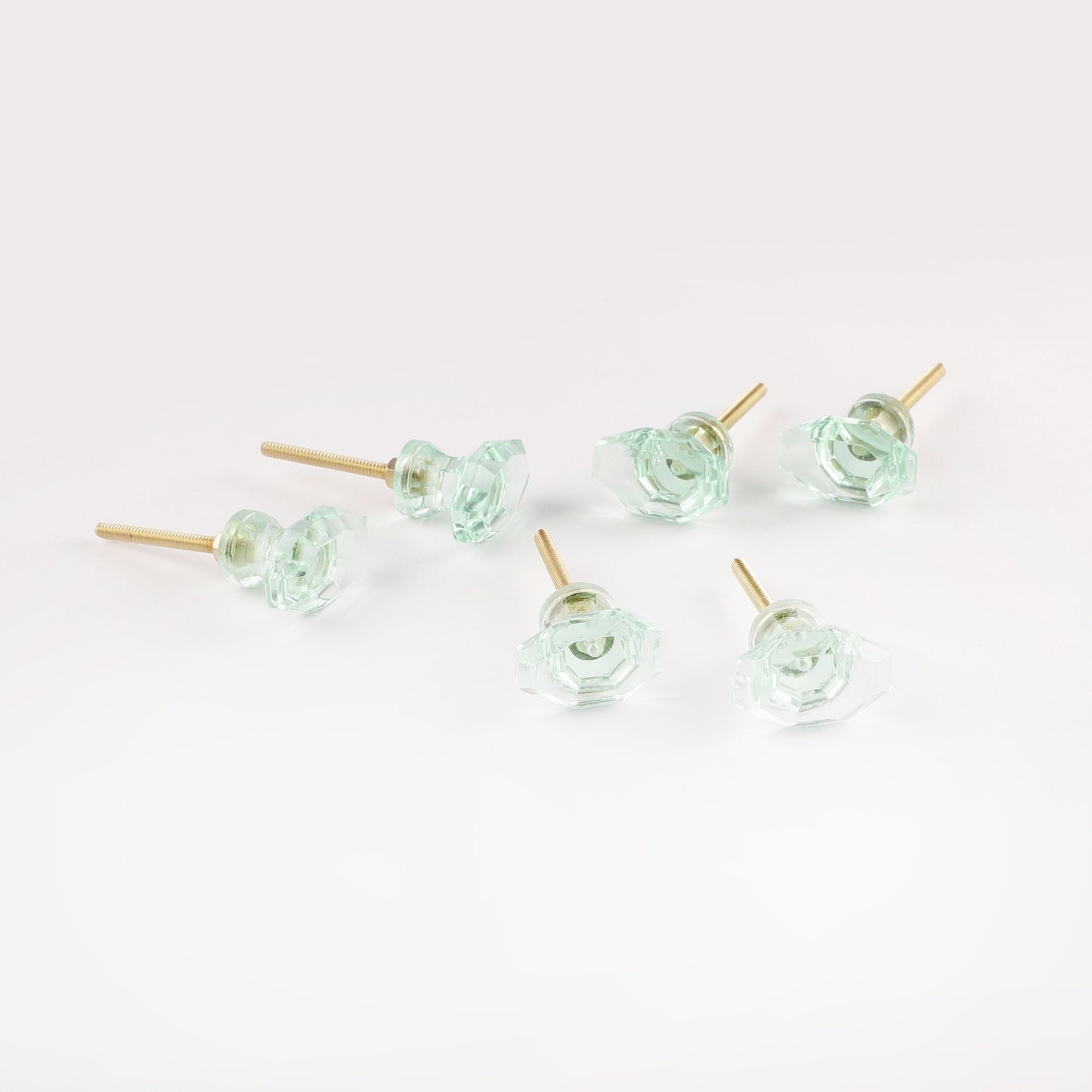 Teal Glass Pull Knobs (G19)