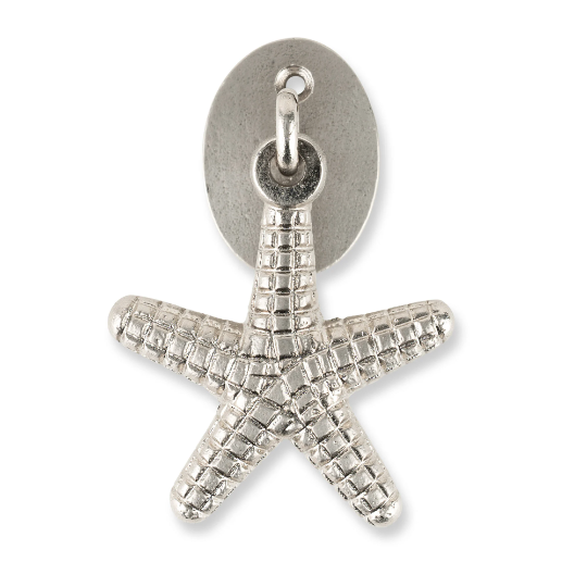 Starfish Cotton Rope Curtain Tieback and Holdback, Nickel FInish